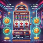 DALLE 2025-03-19 181614 - An informative and visually engaging illustration explaining the importance of slot volatility in online slot games The image features a digital slot